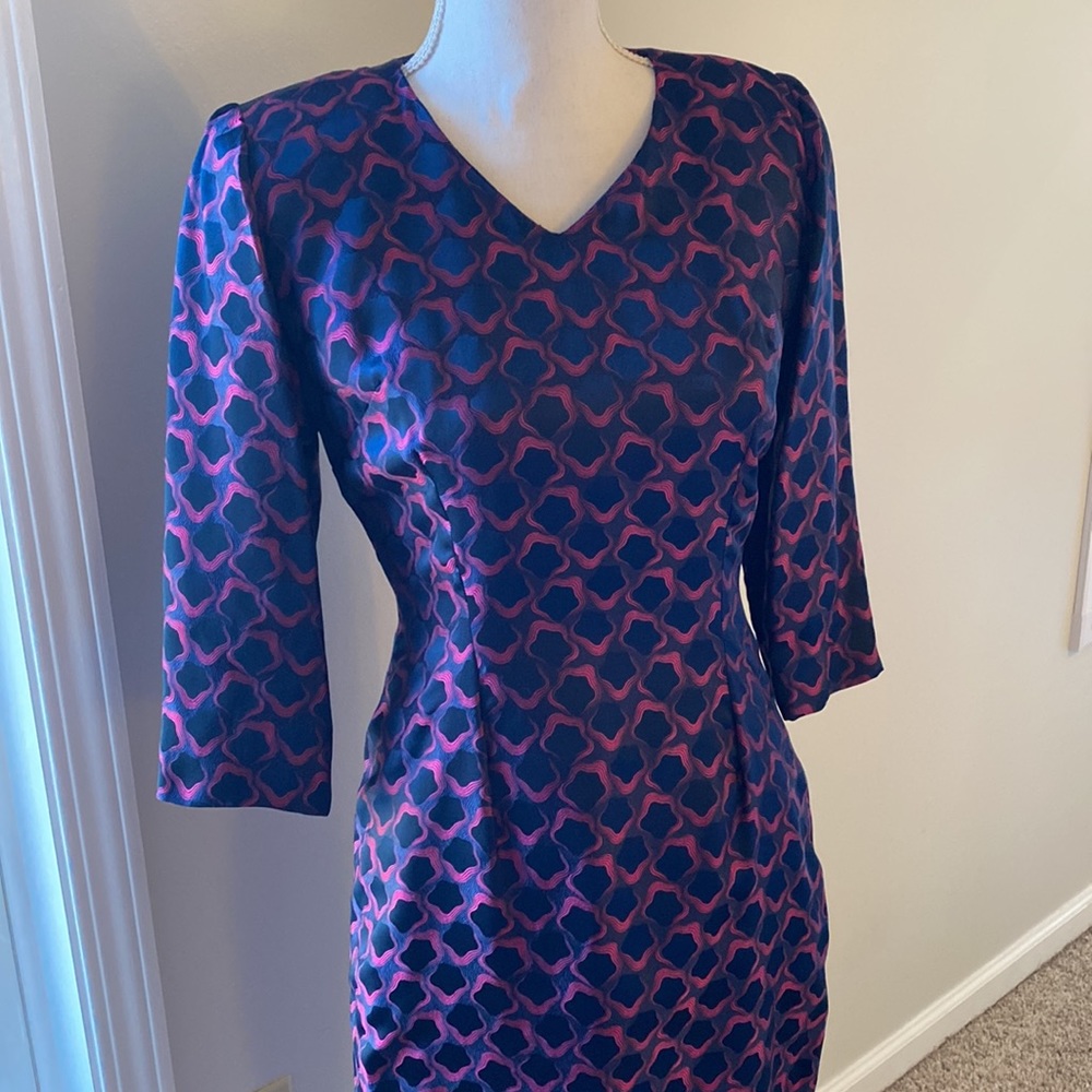 Vintage • Frederica Printed Fitted Dress